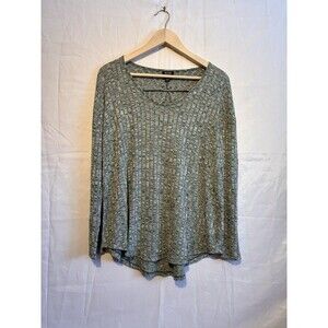 Ana Green Textured Knit Top Women’s Medium Long Sleeve Lightweight Tunic